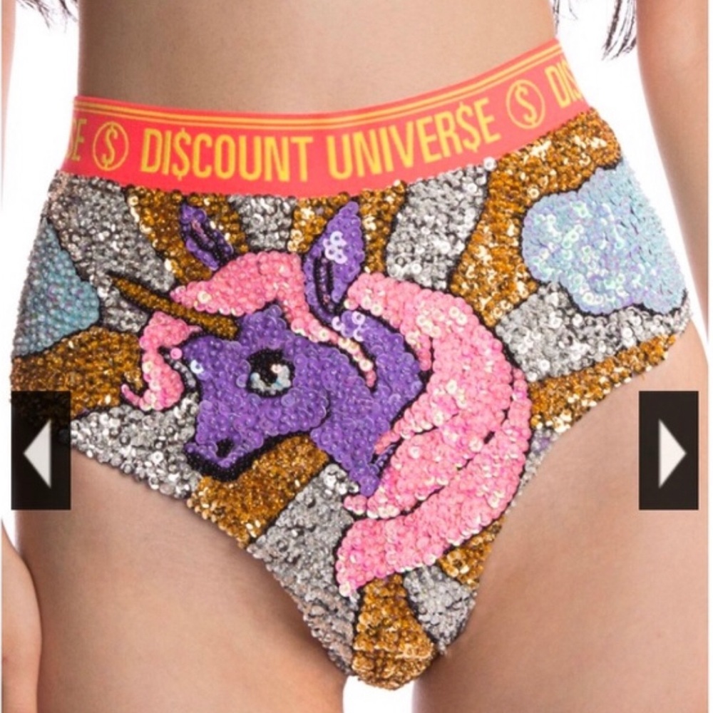 DISCOUNT UNIVERSE HAND-SEQUINNED UNICORN BOTTOM